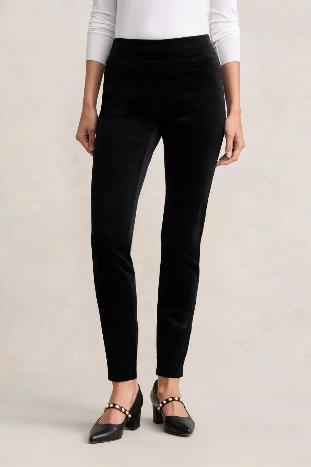 Bengajean Skinny Leg Velvet - Black
