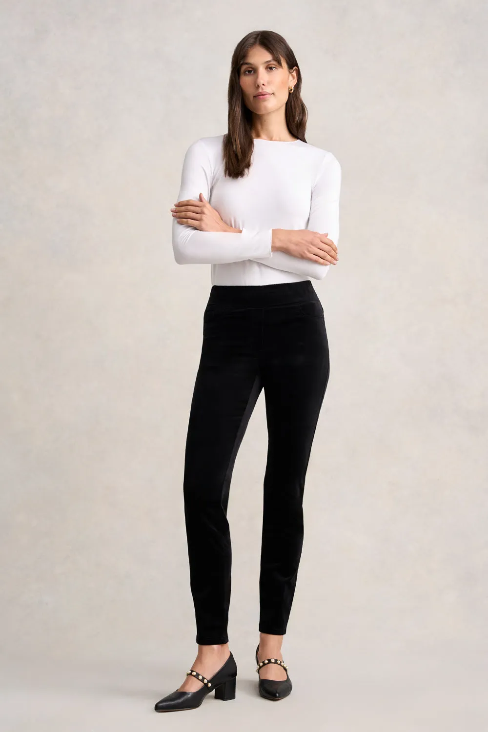 Bengajean Skinny Leg Velvet - Black