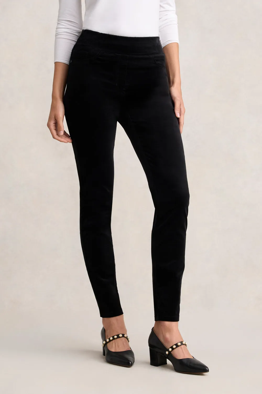 Bengajean Skinny Leg Velvet - Black