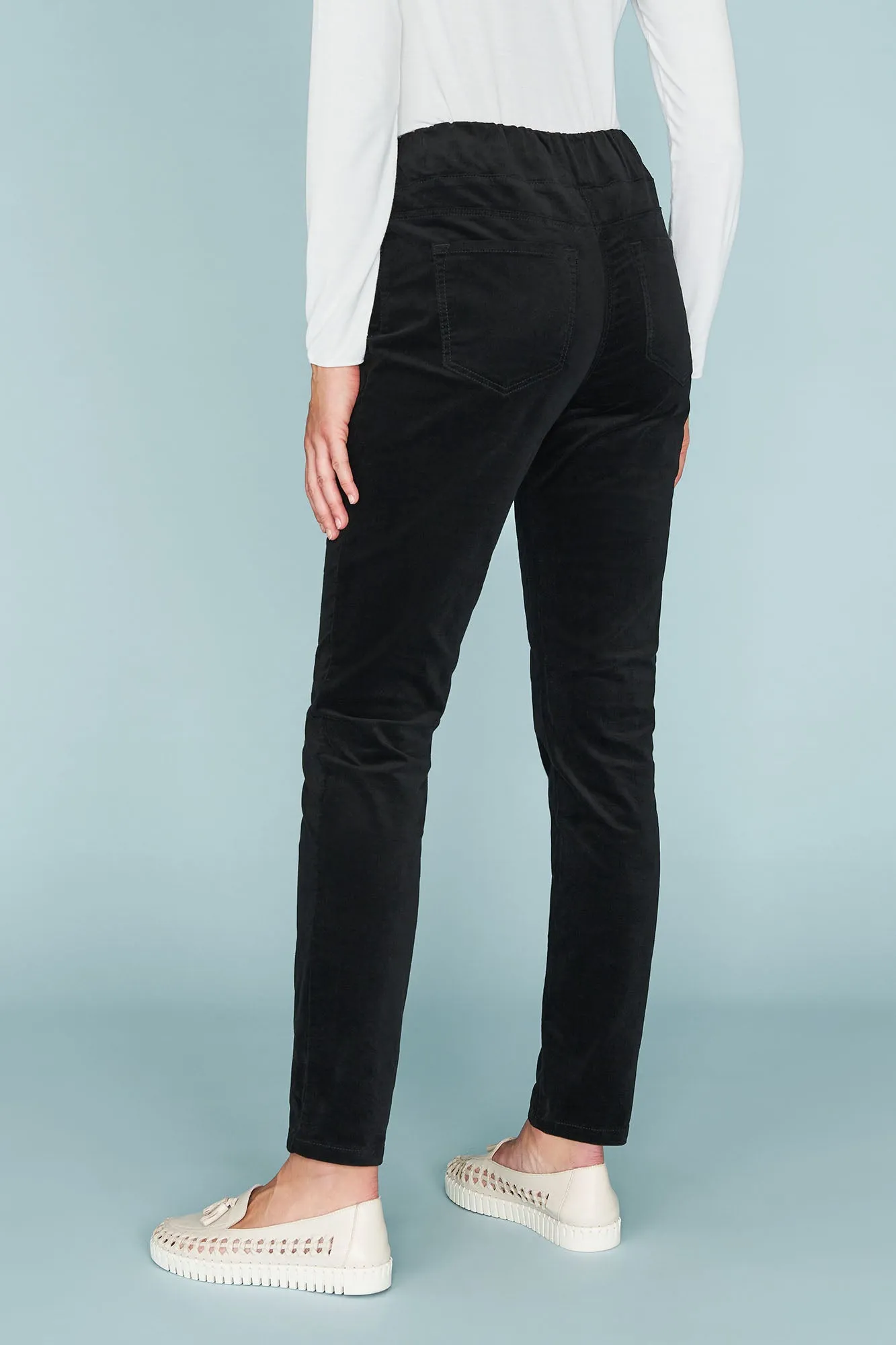 Bengajean Velvet Skinny Leg - Black