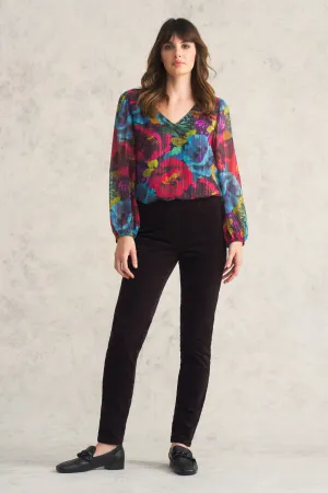 Bengajean Velvet Skinny Leg - Plum