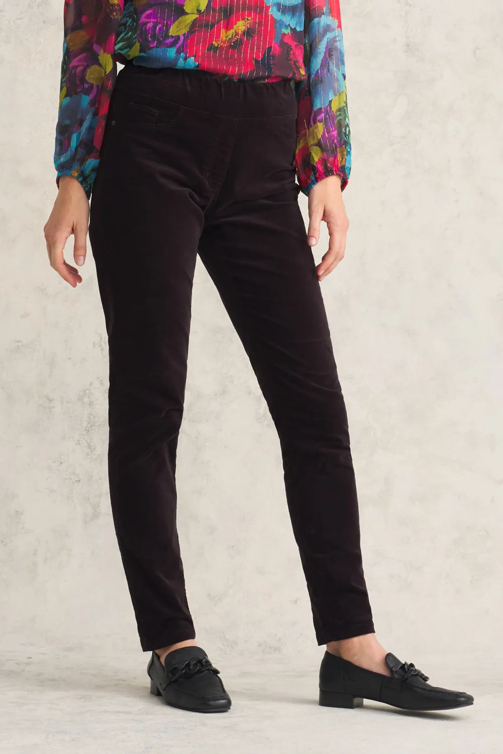 Bengajean Velvet Skinny Leg - Plum