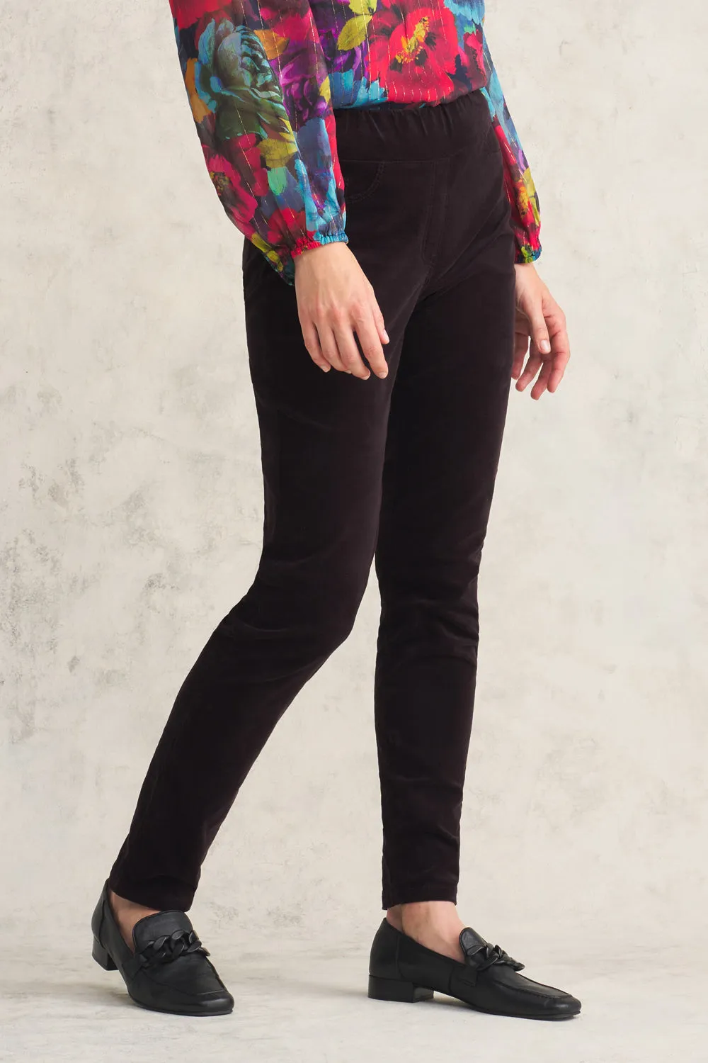 Bengajean Velvet Skinny Leg - Plum