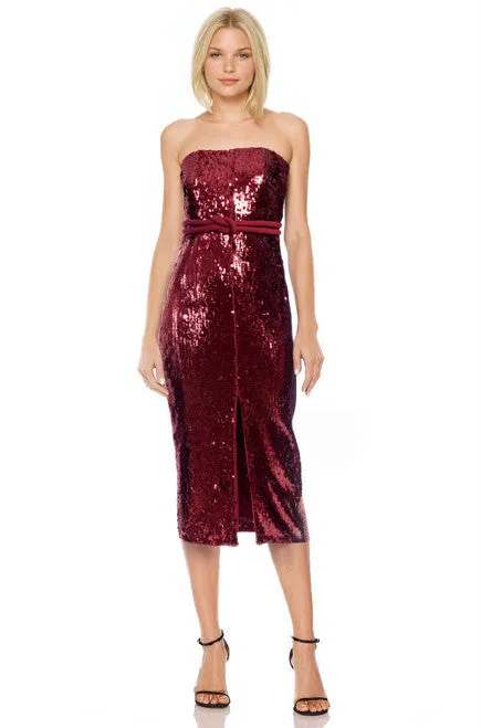 Berlyn - Strapless Sequin Midi Dress
