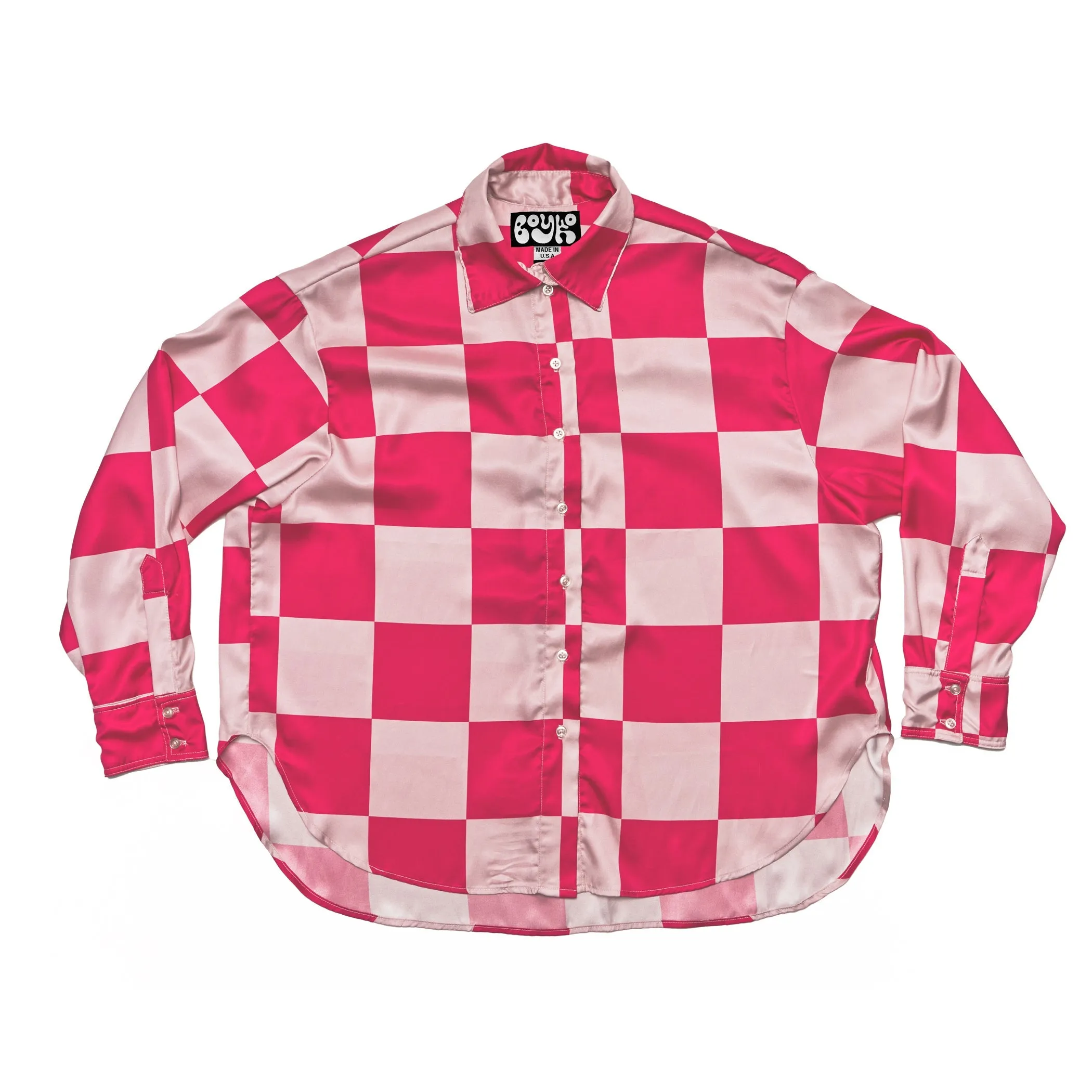 Blake Blouse - Hot Pink Check