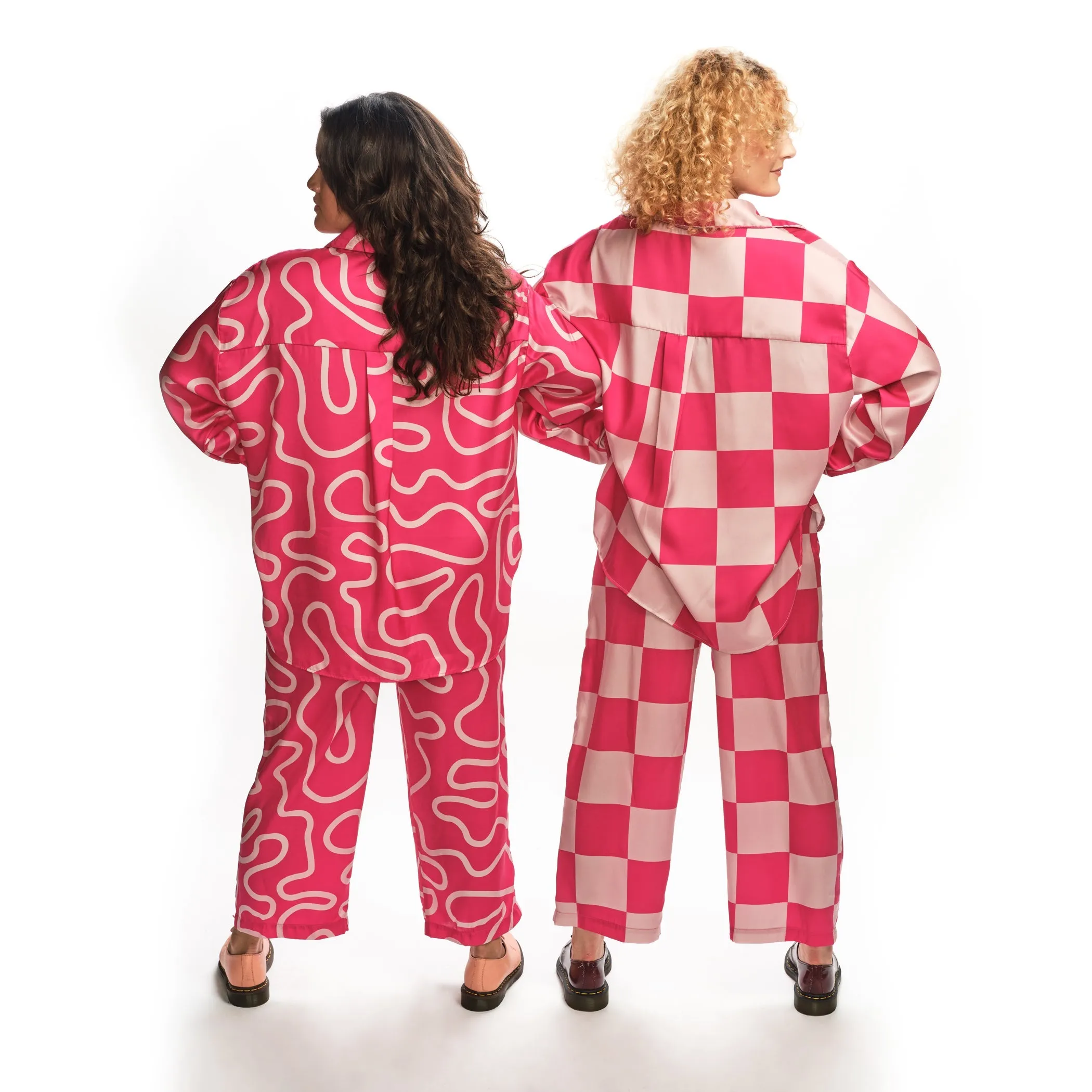 Blake Blouse - Hot Pink Check