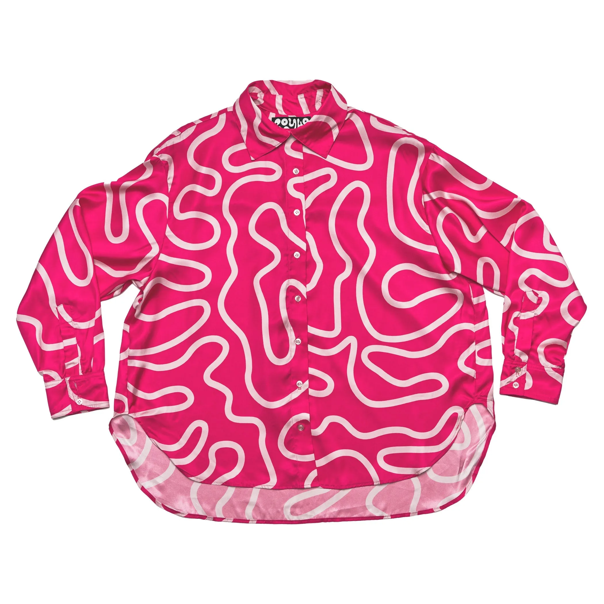 Blake Blouse - Hot Pink Squiggle