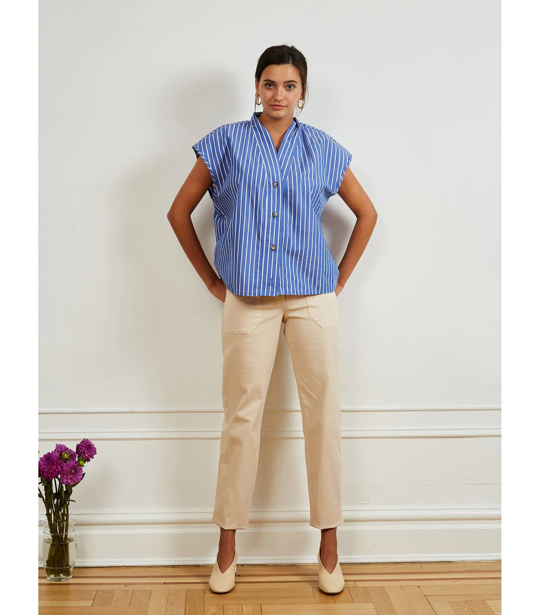 Blue Stripe Sienna Top