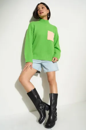 Bradley Oversized Turtleneck - Green