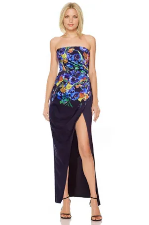 Brielle Strapless Floral Printed Gown