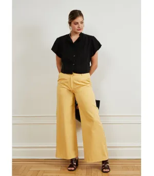 Brigitte Wide-Leg Trouser - Butter