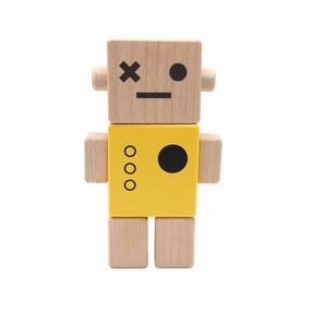 Briki Vroom Vroom Baby Robot Yellow