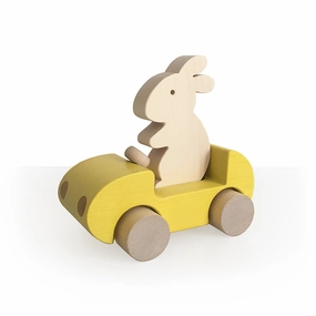 Briki Vroom Vroom Bunny Car Jaune / Yellow