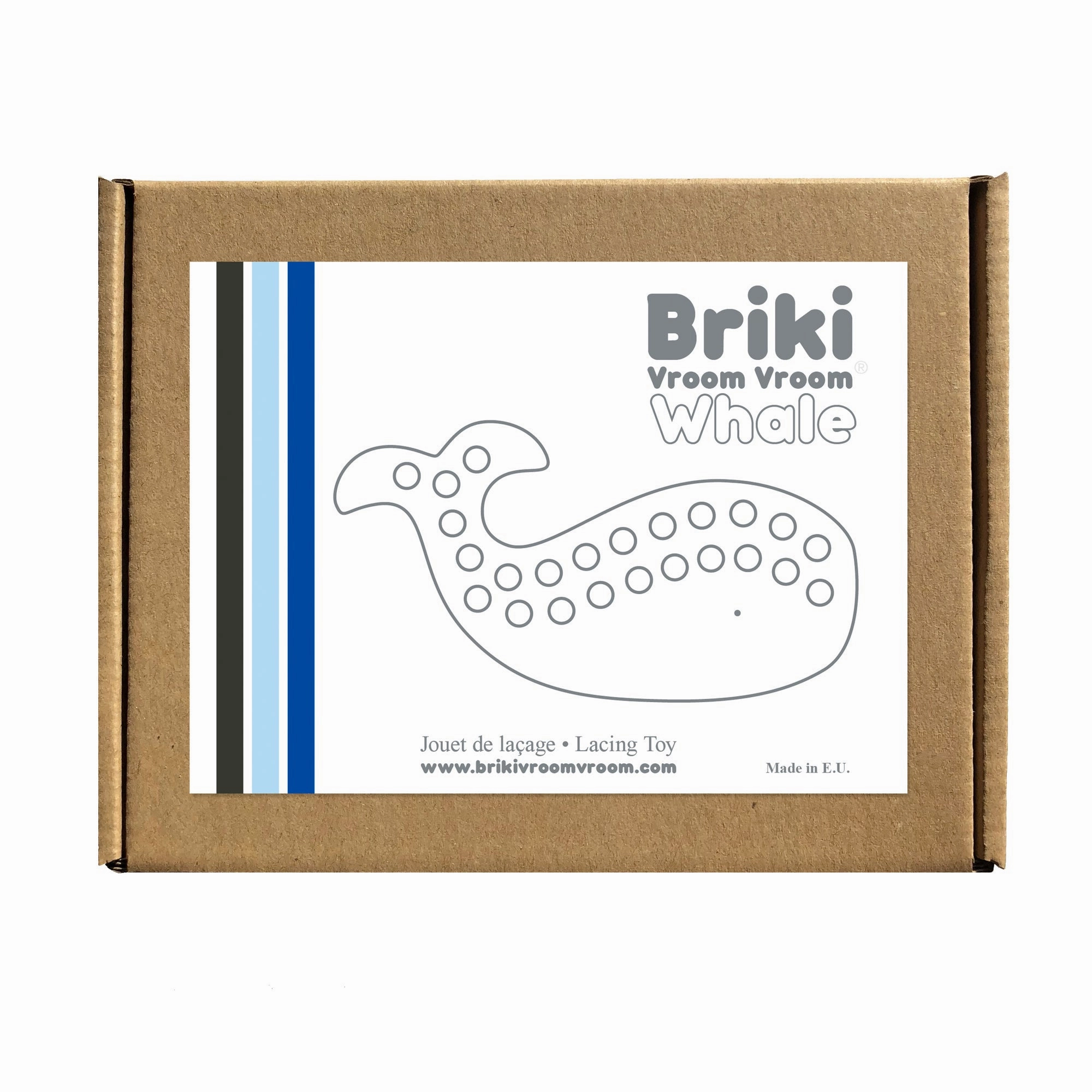 Briki Vroom Vroom Maple Lacing Toy Whale