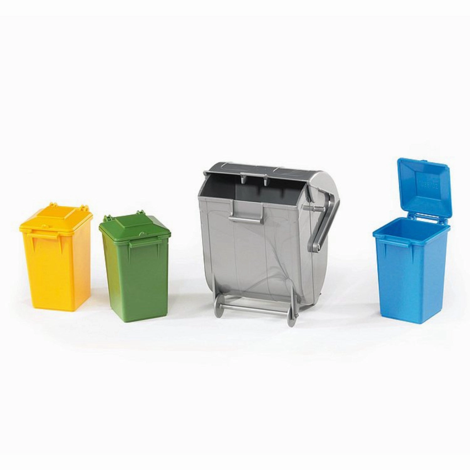 Bruder Accessories: Garbage can set (3 small, 1 large)