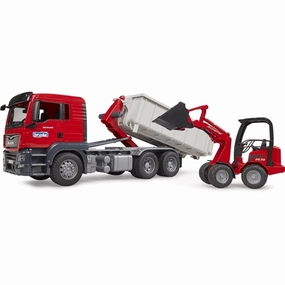 Bruder MAN TGS Truck with Roll-Off-Container and Schffer loader