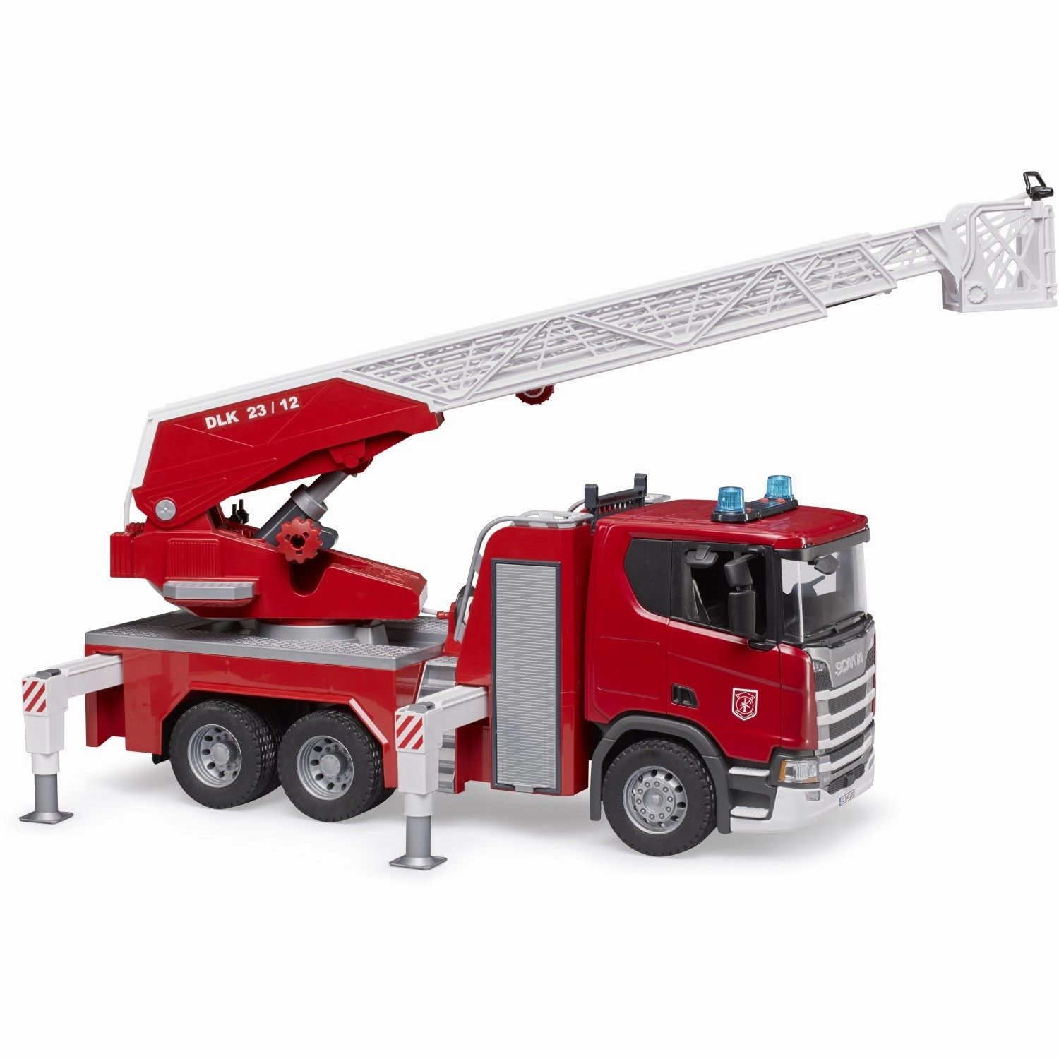Bruder Scania Super 560R fire engine w ladder, waterp.LS