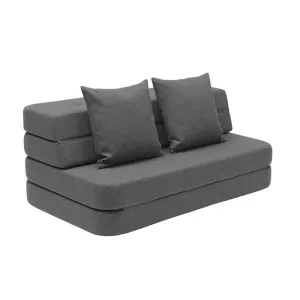 by KlipKlap KK 3 Fold Sofa 36x120x70cm - Blue Grey W. Grey (Pre-Order; Est. Delivery in 2-4 Weeks)
