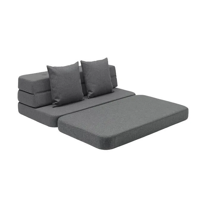 by KlipKlap KK 3 Fold Sofa 36x120x70cm - Blue Grey W. Grey (Pre-Order; Est. Delivery in 2-4 Weeks)