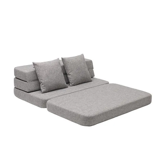 by KlipKlap KK 3 Fold Sofa 36x120x70cm - Multi Grey W. Grey