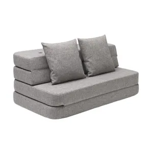 by KlipKlap KK 3 Fold Sofa 36x120x70cm - Multi Grey W. Grey