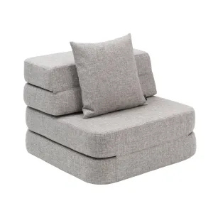by KlipKlap KK 3 Fold Sofa Single 36x70x70cm - Multi Grey W. Grey