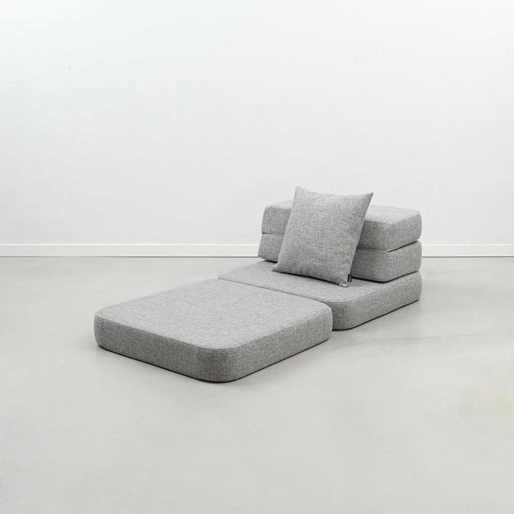 by KlipKlap KK 3 Fold Sofa Single 36x70x70cm - Sand W. Sand