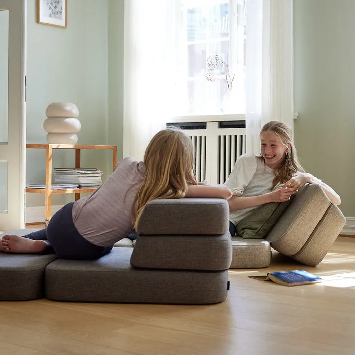 by KlipKlap KK 3 Fold Sofa Single 36x70x70cm - Sand W. Sand