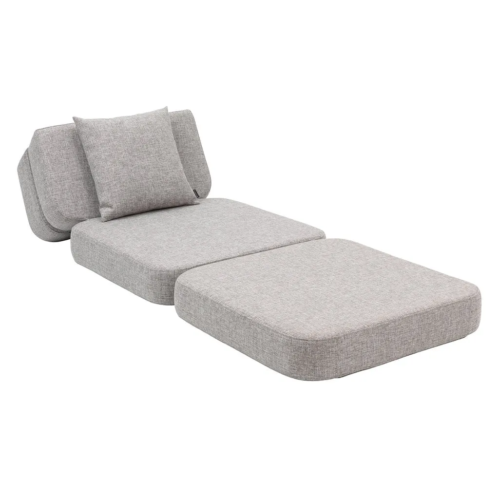 by KlipKlap KK 3 Fold Sofa Single 36x70x70cm - Sand W. Sand