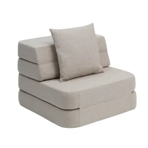 by KlipKlap KK 3 Fold Sofa Single Soft 36x70x70cm - Beige W. Sand