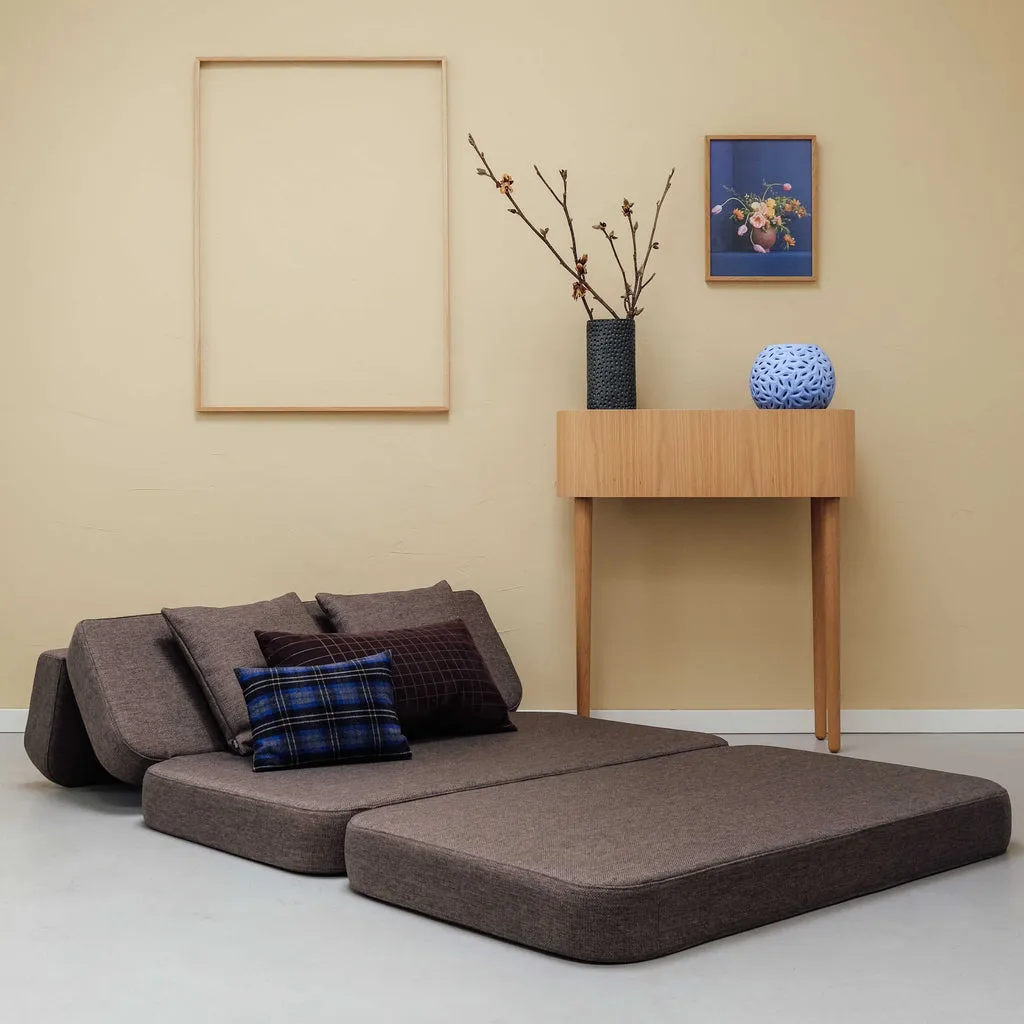 by KlipKlap KK 3 Fold Sofa XL Soft 36x140x70cm - Beige W. Sand
