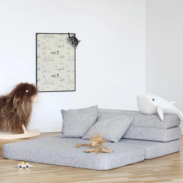 by KlipKlap KK 3 Fold Sofa XL Soft 36x140x70cm - Beige W. Sand