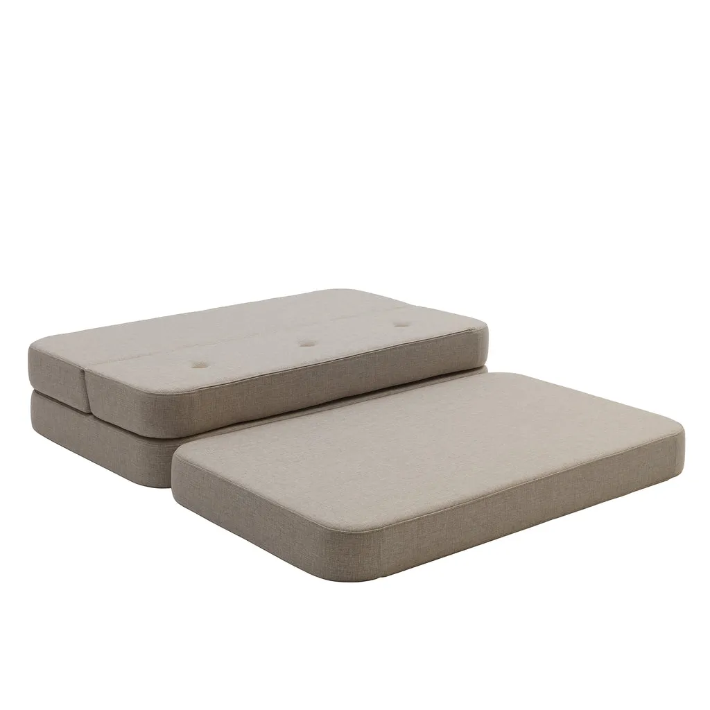by KlipKlap KK 3 Fold Sofa XL Soft 36x140x70cm - Beige W. Sand