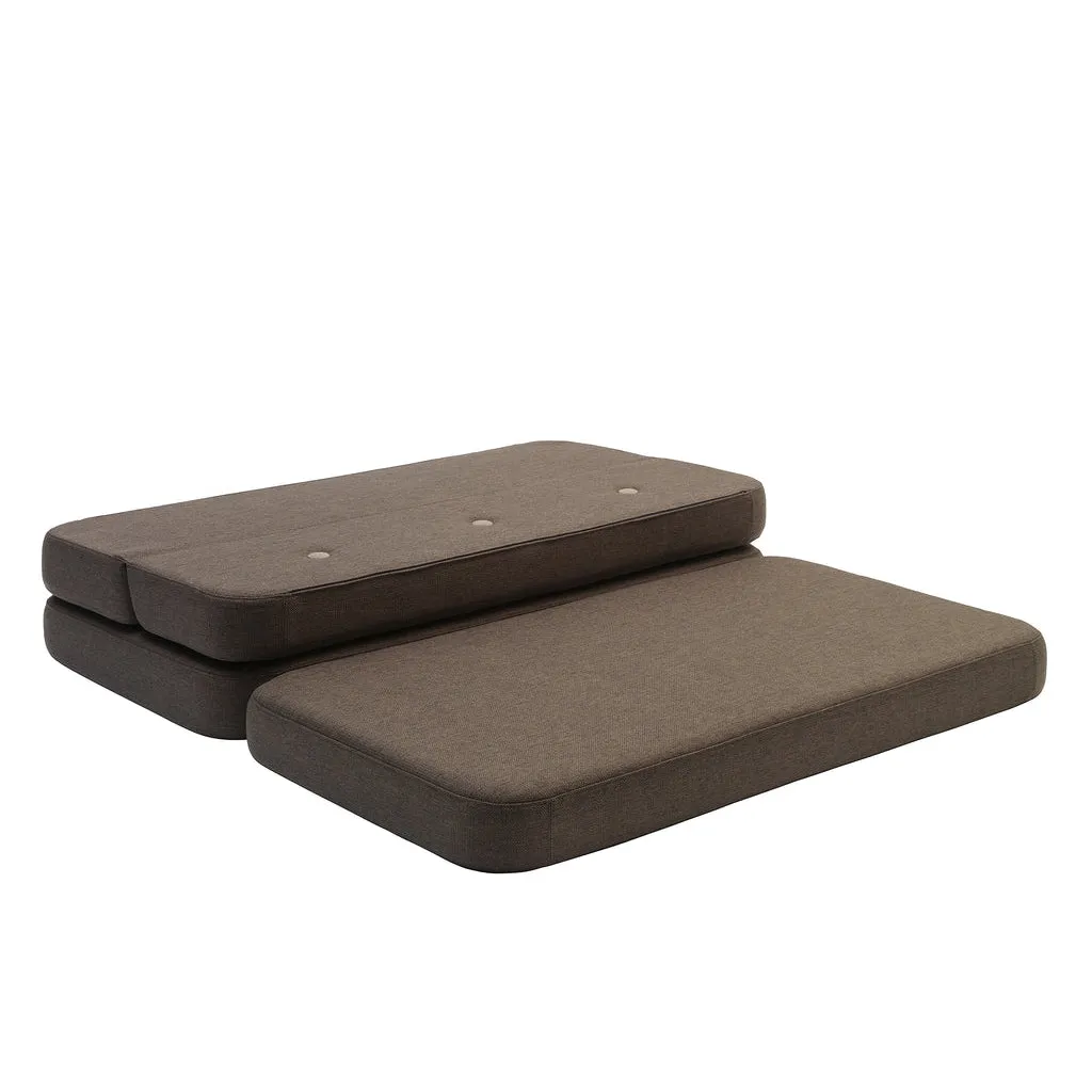 by KlipKlap KK 3 Fold Sofa XL Soft 36x140x70cm - Brown W. Sand (Pre-Order; Est. Delivery in 2-4 Weeks)