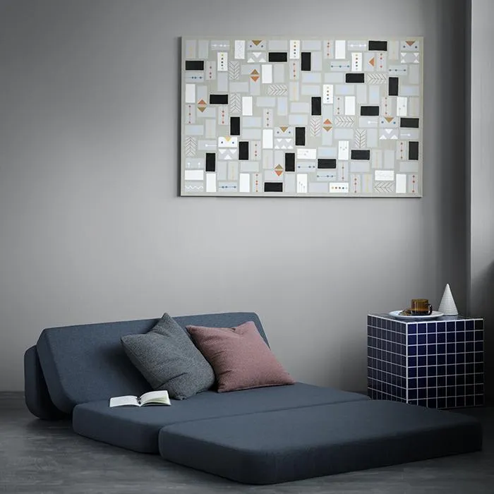 by KlipKlap KK 3 Fold Sofa XL Soft 36x140x70cm - Multi Grey W. Grey (Pre-Order; Est. Delivery in 2-4 Weeks)