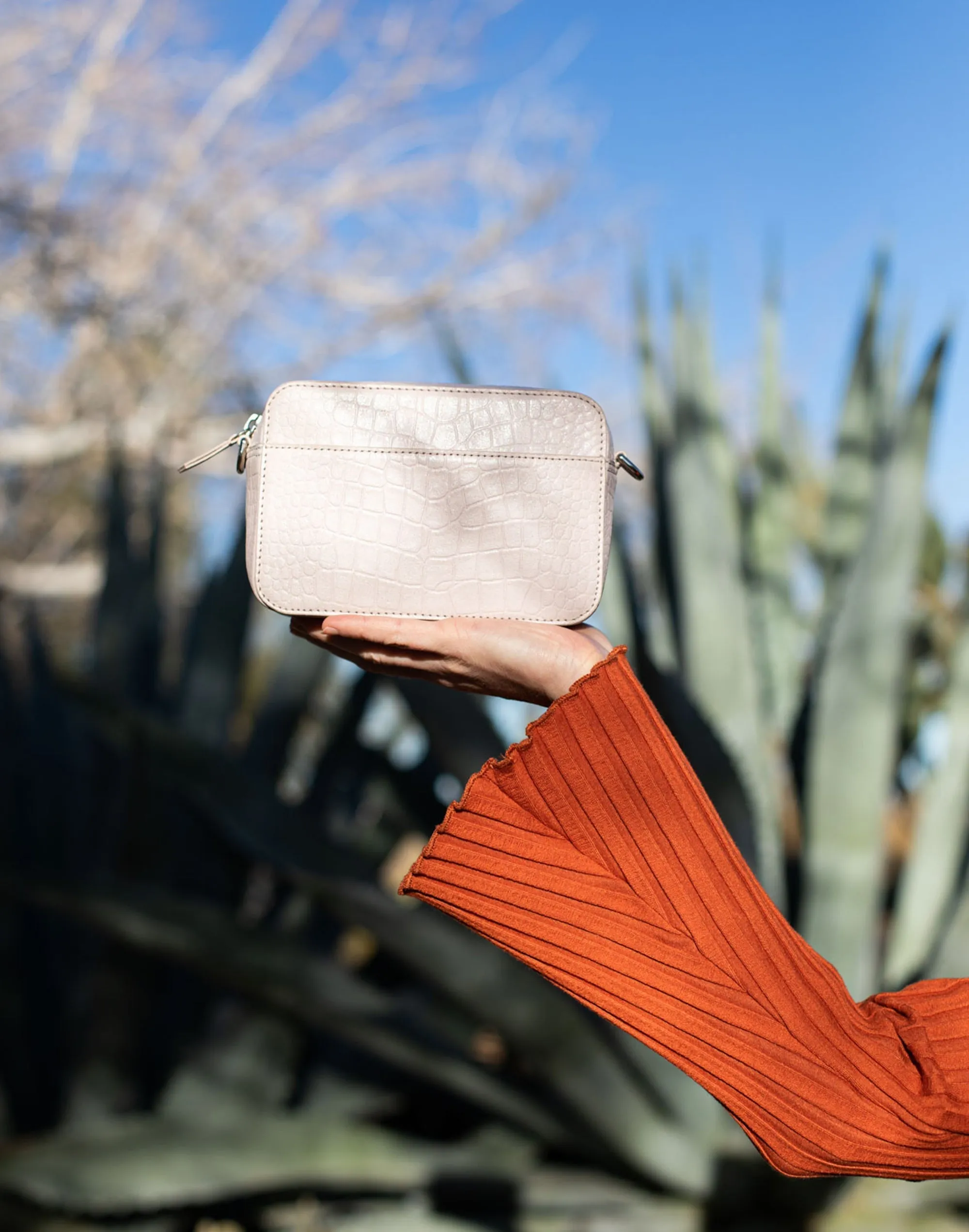 Camera Bag - Almost Pink Croc