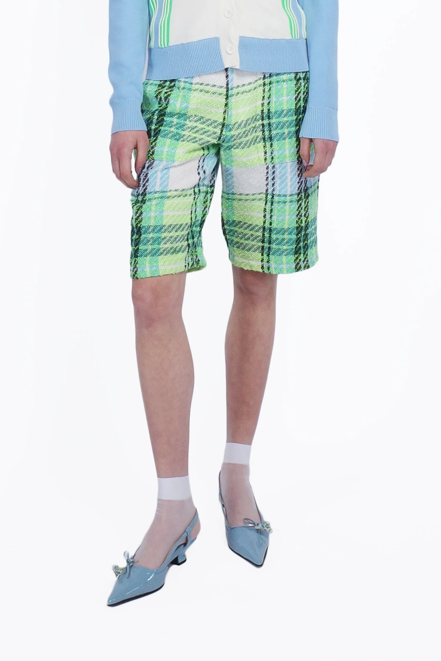 Capri Plaid Bermuda Shorts
