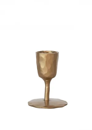 Cast Iron Taper Holder - Gold
