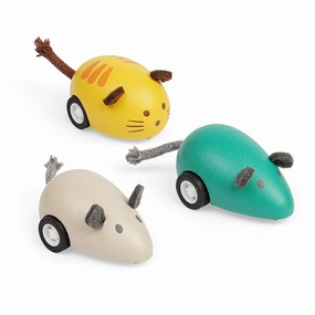 Cat & Mouse Pull Backs - Yellow Cat