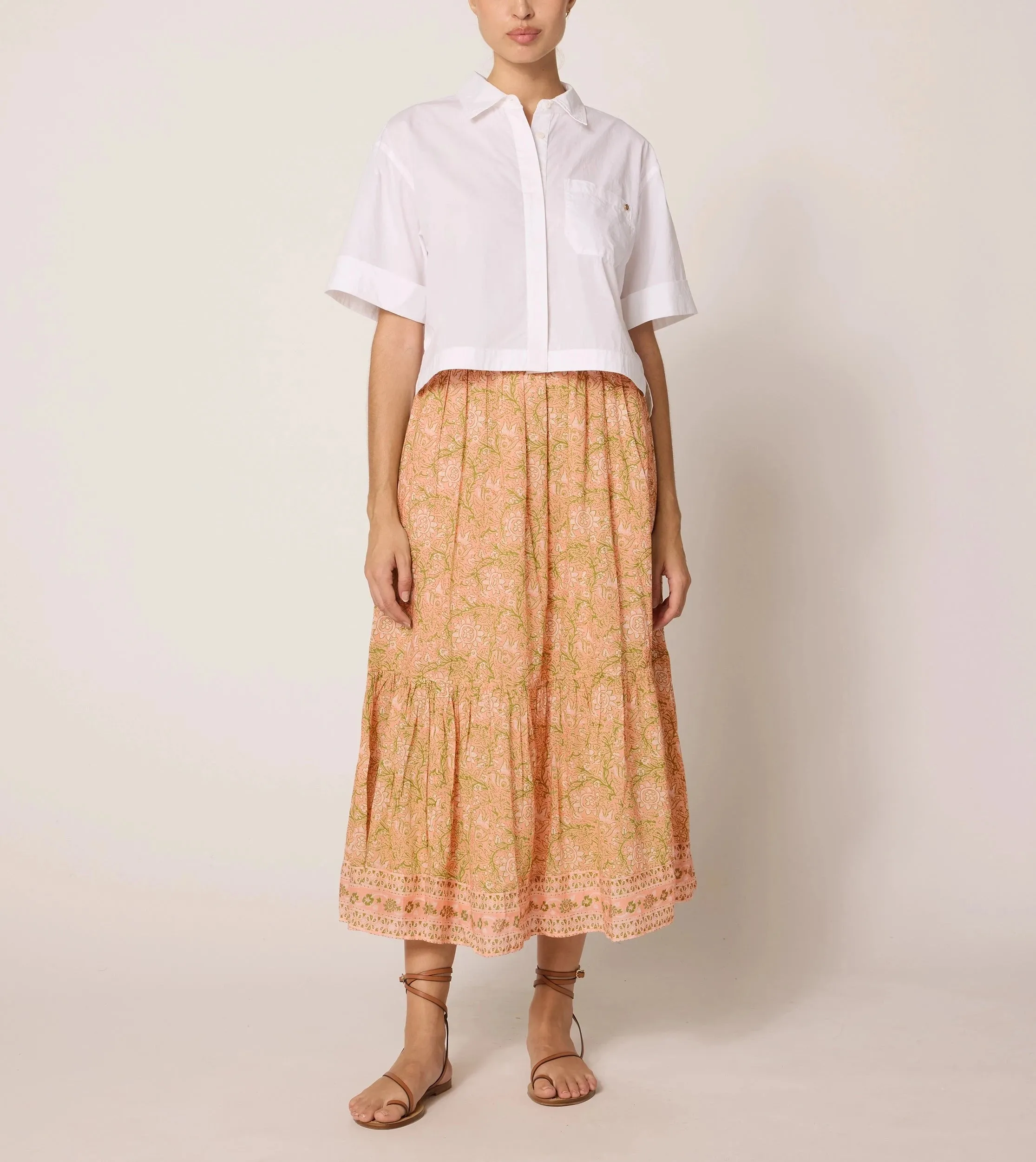 Charlene Ankle Skirt | Cecil Blush
