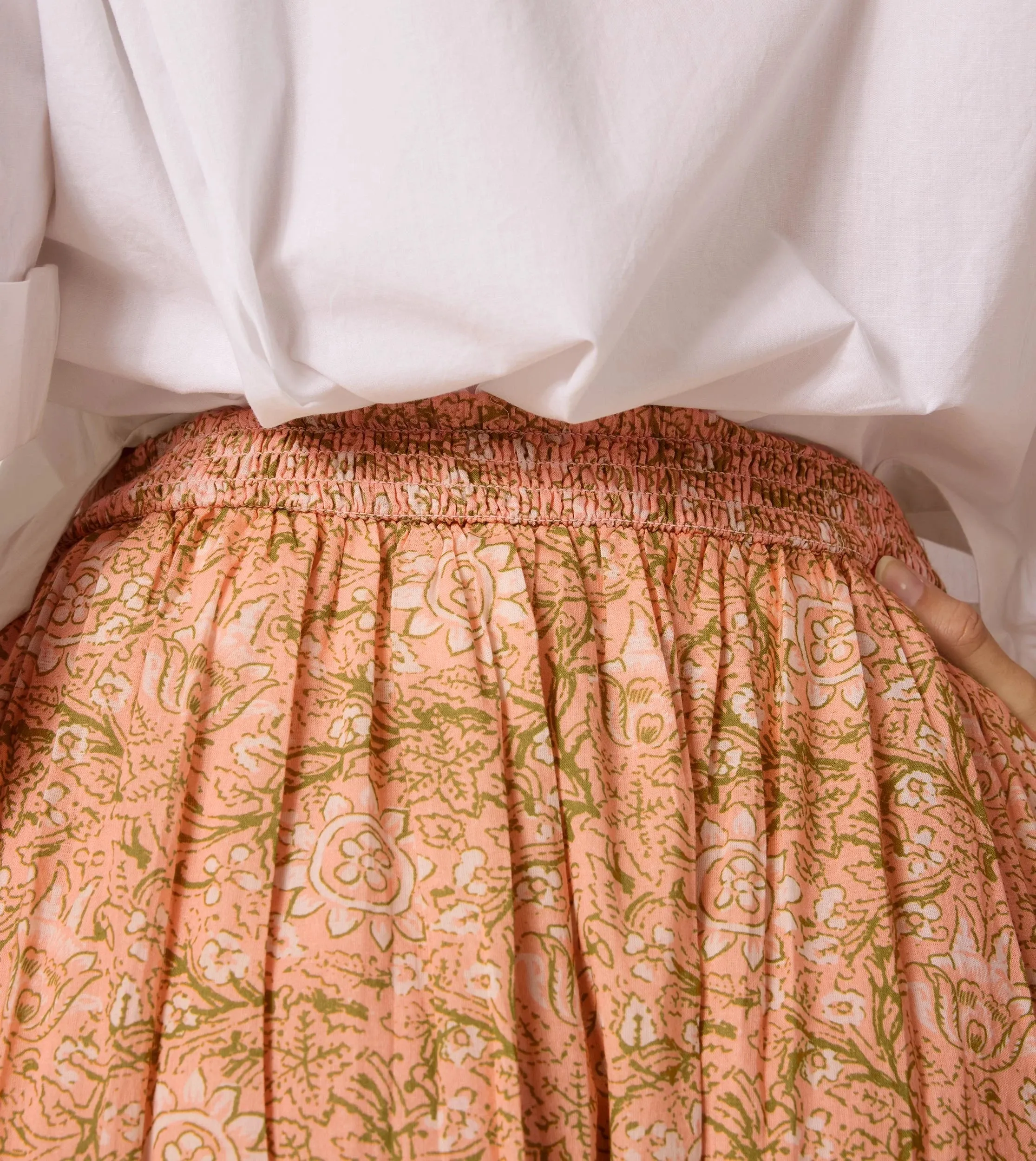 Charlene Ankle Skirt | Cecil Blush