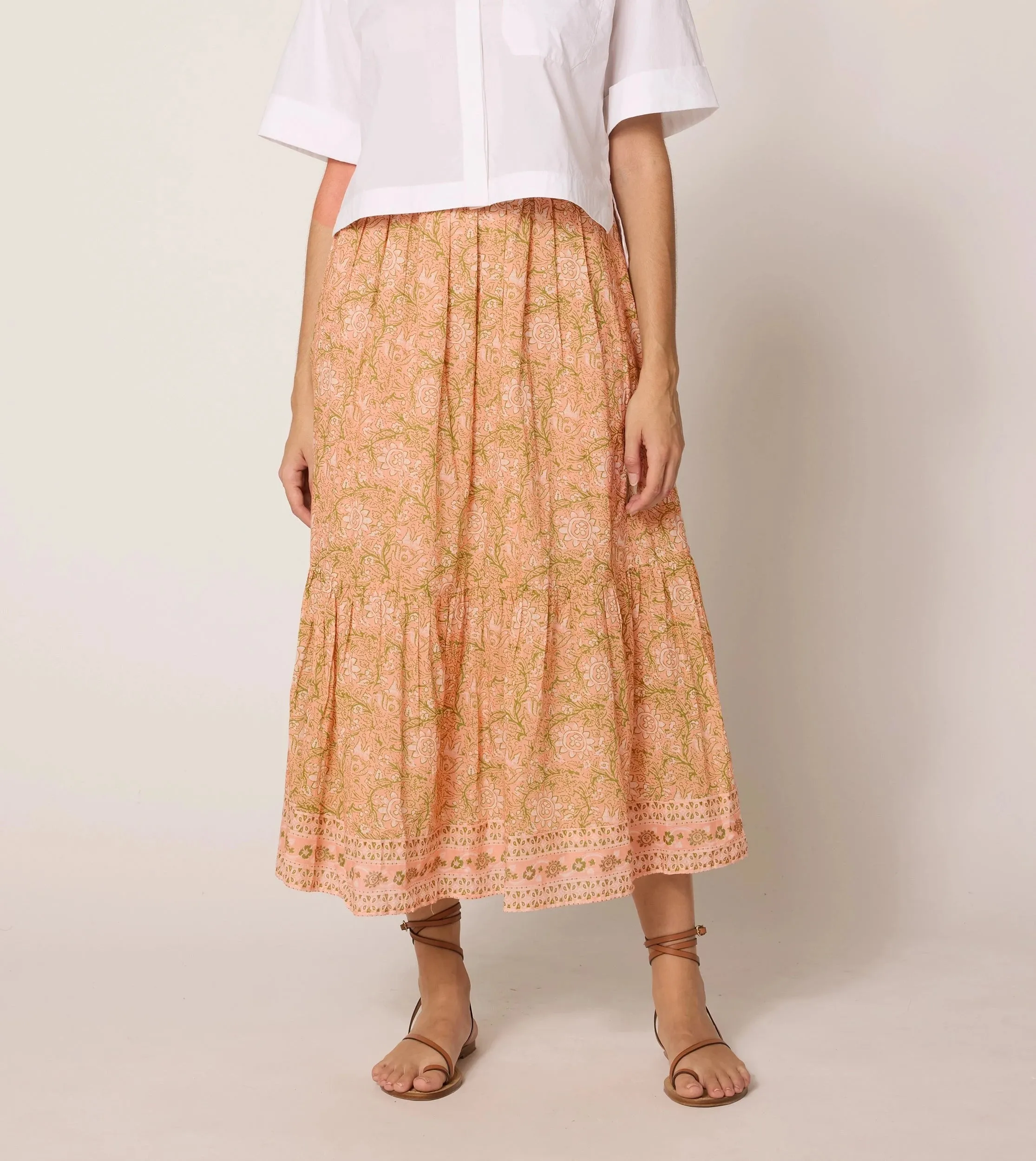 Charlene Ankle Skirt | Cecil Blush