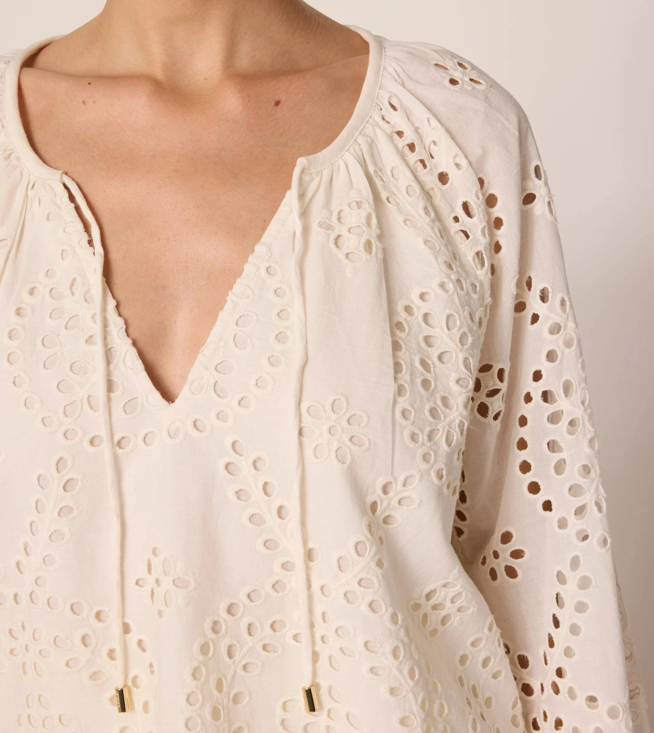 Citlali Blouse | Ivory Eyelet