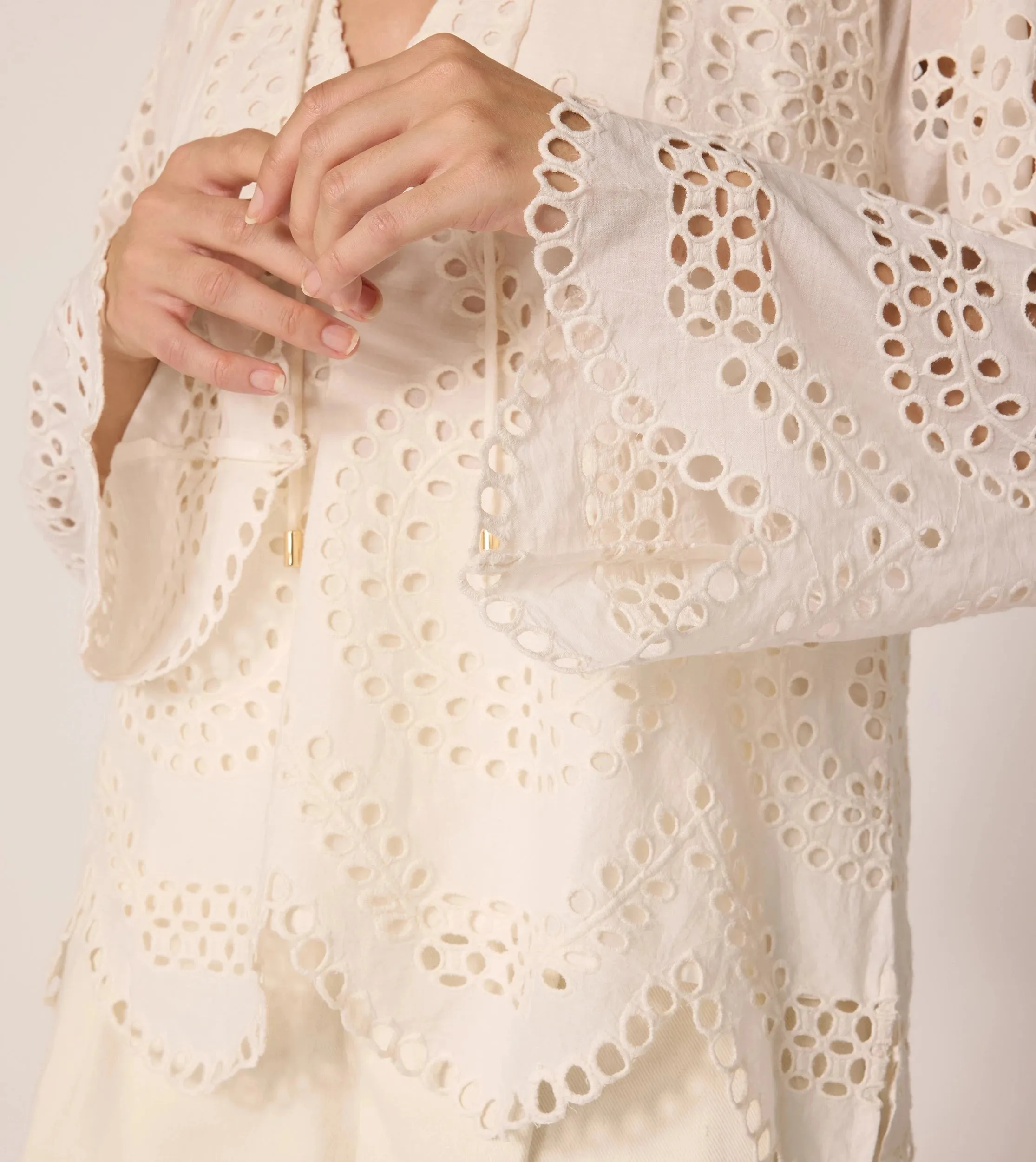 Citlali Blouse | Ivory Eyelet