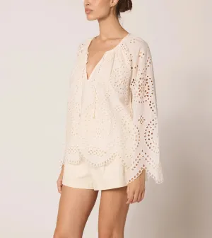 Citlali Blouse | Ivory Eyelet