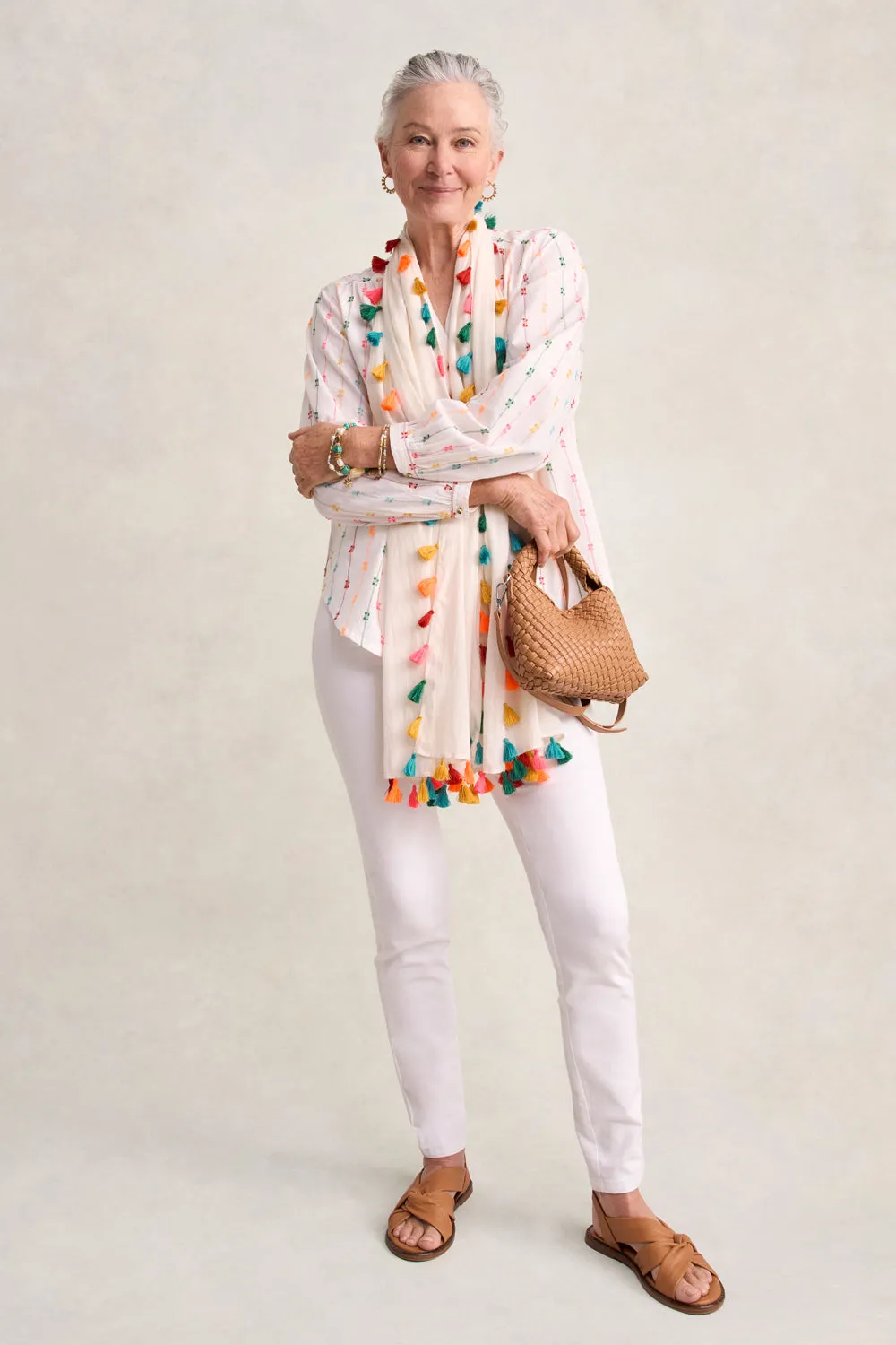 Clip Jacquard Cotton Shirt - Stripe Jacquard