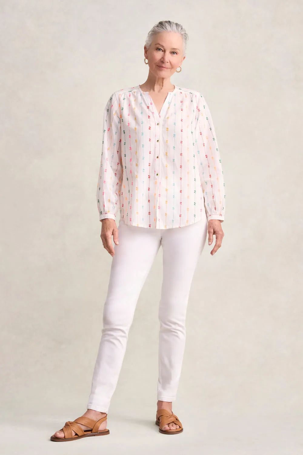 Clip Jacquard Cotton Shirt - Stripe Jacquard