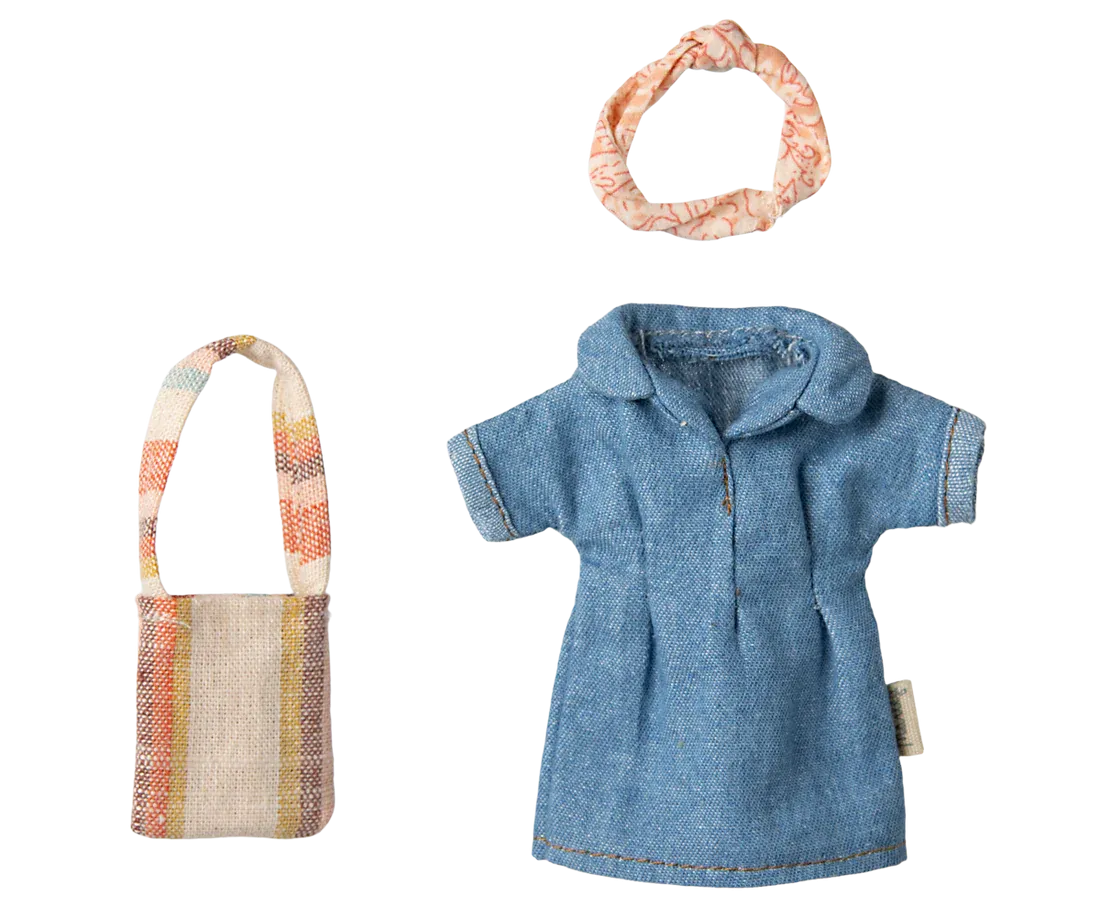 Clothes For Mouse - Denim Dress And Bag