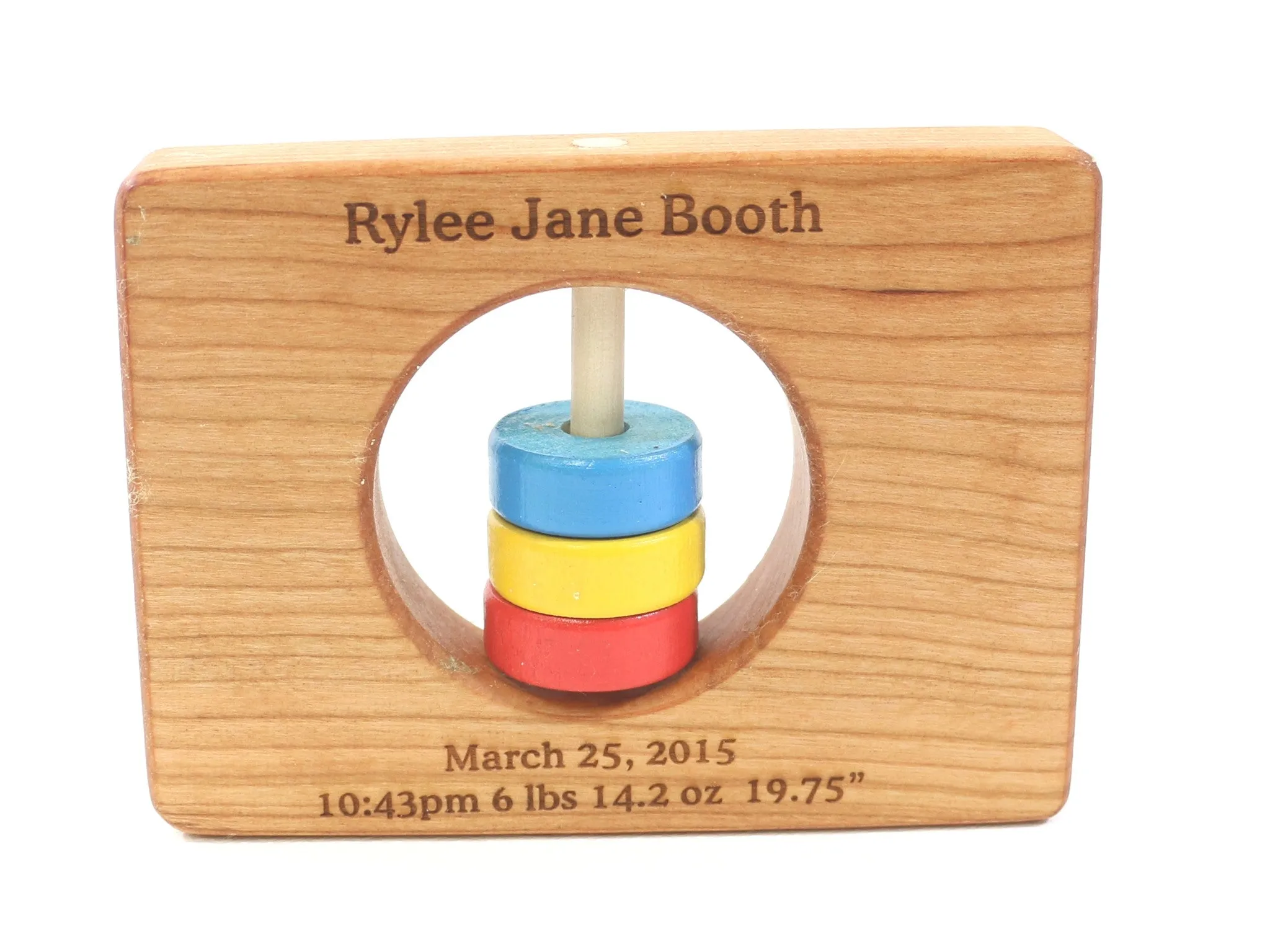 Colorado State Wooden Baby Rattle