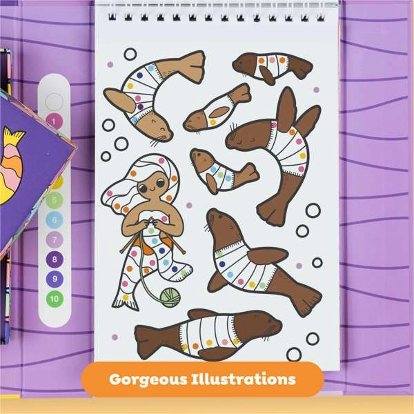 Colour By Numbers - Mermaids and Friends